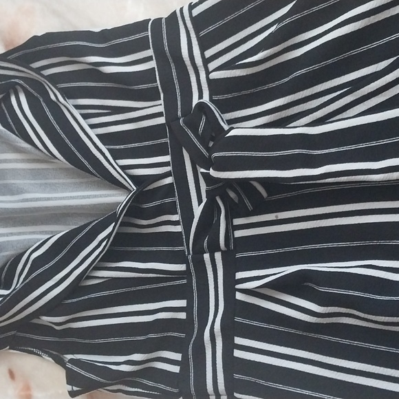 Women's Fashionable chest openly Jumpsuits size XL Black & White - Picture 6 of 7